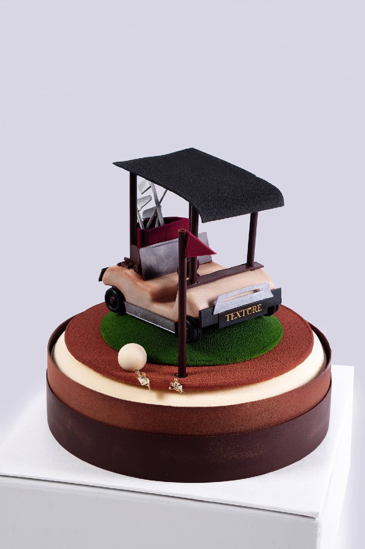 Golf Cart Themed Tiramisu Cake